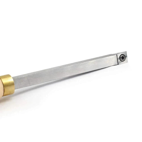 Side view of Pro Grade Mini Carbide Wood Turning Tools Set With Comfort Grip Handles For Small To Mid Size Projects Includes Diamond Round