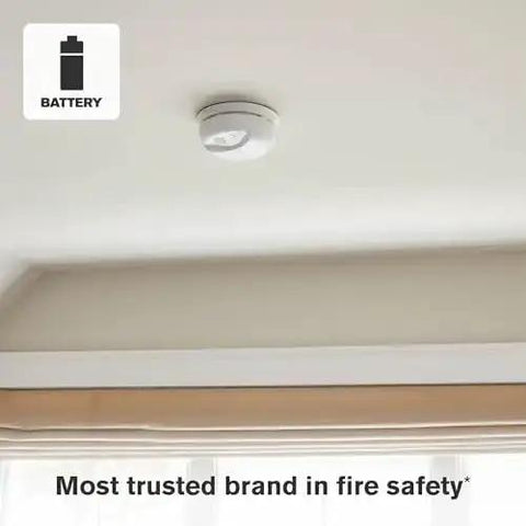Ceiling-mounted 2 In 1 Smoke And Carbon Monoxide Alarm With Battery Power, Test And Silence Button, SMICO100, in room