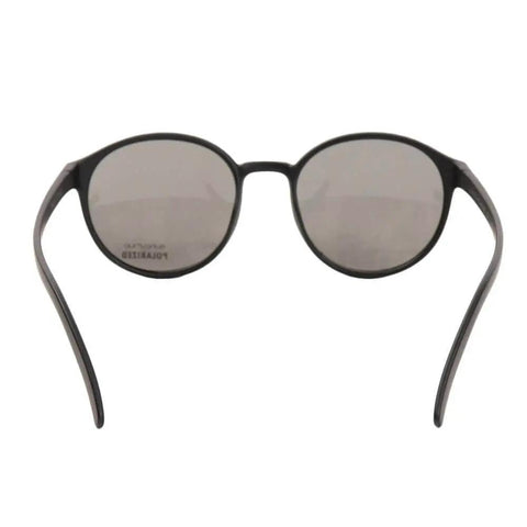 Low Key Polarized Sunglasses Matte Black With Grey Lenses 50mm Small To Medium Fit, front view of durable lightweight frames.