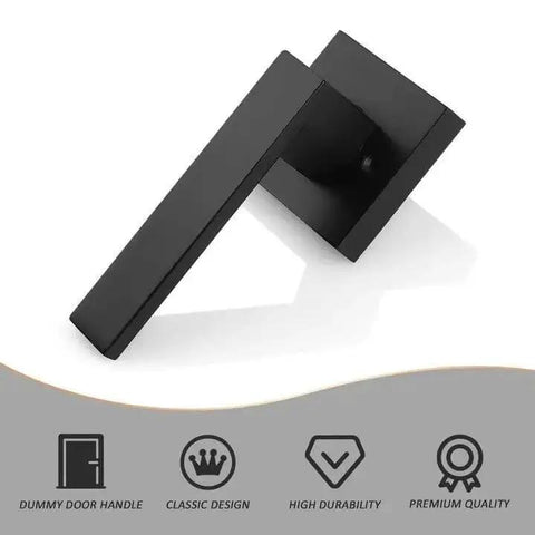 4 Pack Black Dummy Door Levers For Non Turning Interior Doors Heavy Duty Modern Handles Sleek French Door Hardware