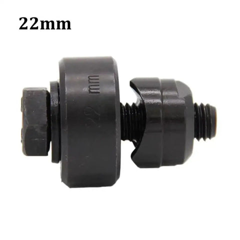 22mm Hole Punch Knockout Die And Punch Set for Conduit and Homebrew Keg Tools, side view showing threaded components