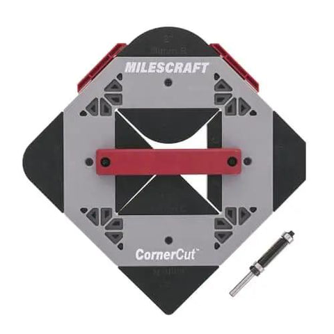 Corner Radius And Chamfer Router Jig With 8 Slick Profiles, Built-In Storage, And Dual Bearing 1/2 Inch Router Bit Included shown