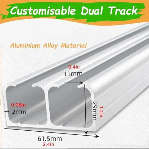 Concealed Track Sliding Door System For Double Doors With Soft Close Ceiling Or Wall Mount Adjustable Hidden Tracks 2mm Aluminum