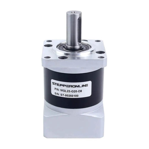 20 To 1 MGL Planetary Gearbox For Nema 23 Stepper Motor With 8mm Shaft 57mm Flange Shaft Length 20 To 25mm