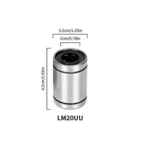 Front view of Pro Grade Ultra Smooth High Precision Steel Linear Guide Bushing for Durable Reliable Motion in CNC Machines 3D Printers