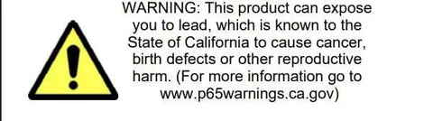 California Prop 65 warning for lead exposure on Lead Free Brass Pressure Relief Valve Half Inch MNPT And Half Inch FNPT product.