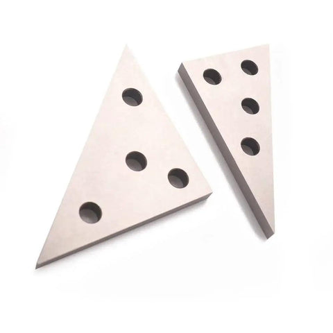 Two Piece Precision Angle Plate Set For 45 45 90 And 30 60 90 Degrees In Hardened Steel With Four Mounting Holes