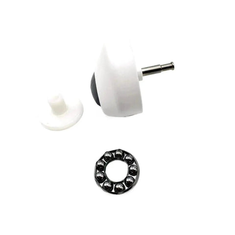 Grey Front Caster Wheel Replacement For ECOVACS T10 T20 X1 Omni T10 Plus And X1 Turbo with axle and bearing components displayed.