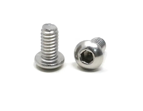 50 Piece Set Of 1/4-20 X 1/2 Inch Stainless Steel 304 Hex Socket Button Head Cap Screws Bolts Kit front view