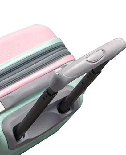 Melbourne Hardside Expandable Carry-On Spinner Luggage Mint 20 Inch ABS telescoping handle detail