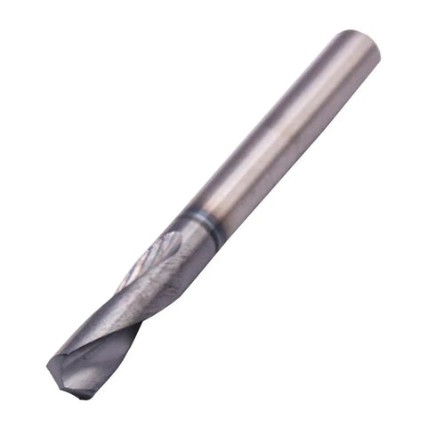 Pro Grade Solid Carbide Spotting Drill Set 5Pcs Three Sixteenth Inch Shank 2 Flute 120 Degree AlTiN Coated for Milling