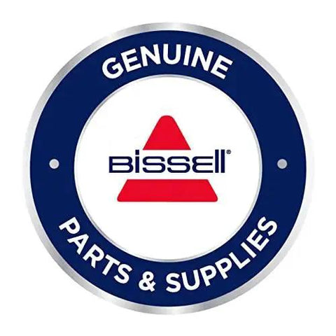 Front view of BISSELL Genuine Parts & Supplies circular emblem with blue outer ring, white center, and BISSELL logo.