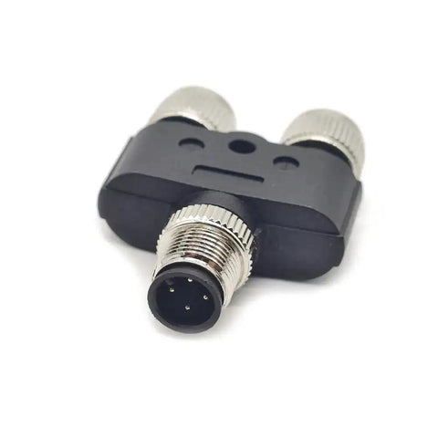 M12 Y Type Connector 4 Pin 1 Male To 2 Female A Code Unshielded Industrial Circular Sensor IP67 Waterproof Field Assembly