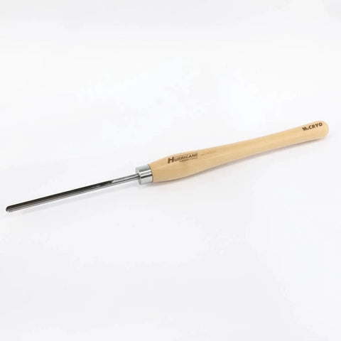 CryoCut M2 Pro Grade Cryogenically Treated 3/8 Inch Bowl Gouge With 1/4 Inch Flute For Woodturning, beech handle, side view