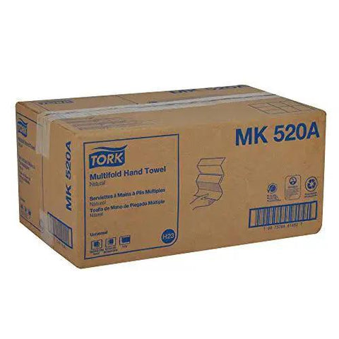 Box of 100 Percent Recycled Multifold Towels Compatible With H2 Dispensers 16 Packs, showing package design and labels.