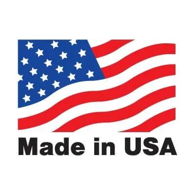 American flag graphic with text 'Made in USA'