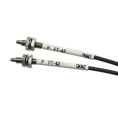 Replacement P60 P80 And W8 Parts For Two Meter FT 42 Fiber Optic Sensor FT42 close-up of sensor cables with connectors