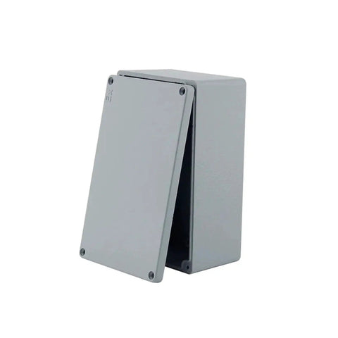 Industrial Grade IP66 Cast Aluminum Junction Box For Outdoor Electronics Projects With Included Mounting Plate And Easy Hinged Cover Latches Bombproof Explosion Proof Enclosure Case Weatherproof Built To Handle The Elements 120x80x55