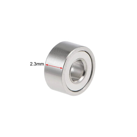 uxcell 682ZZ ball bearing, chrome steel, double shielded, 2.3mm bore, 2mm inner dia, 5mm outer dia