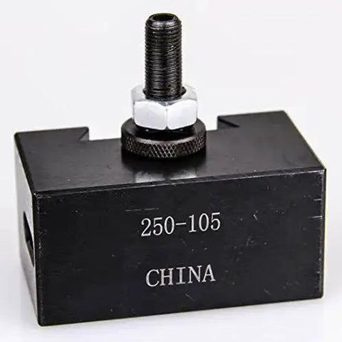 MT2 Morse Taper Holder For Drill And CNC Lathe Tooling Keeps MT2 Tools Locked In For Fast Carriage Changes With Power Feed Up To Twelve Inch Swing Compatible With 250100 And 250111 Tool Posts.