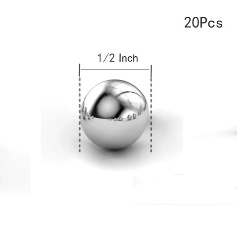 Heavy Duty 304 Stainless Steel Bearing Balls Half Inch Twelve Point Seven Millimeter Diameter High Precision G100 Grade Corrosion Resistant