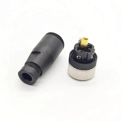 M12 5 Pin Female A Code Field Wireable Connector IP67 Waterproof Straight Circular Industrial Connector disassembled view