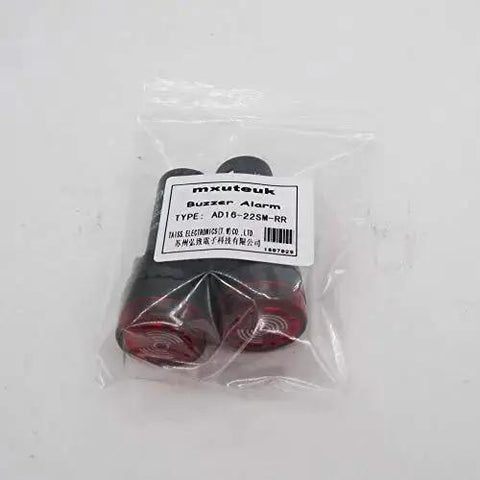 Packaged Two Pack 22mm Red LED Buzzer Alarm Signal Light 24V AC DC Indicator With High Brightness LED And Loud Speaker for industrial use