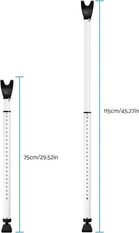 2 Pack Adjustable Door Security Bar For Hinged And Sliding Doors Telescopic Locking Pole From 29 Inches To 45 Inches Non Slip