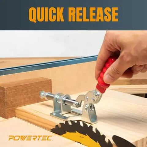 Toggle Clamp With 300 LB Holding Capacity, Quick Release 302F Push Pull Clamp for woodworking on a jig setup