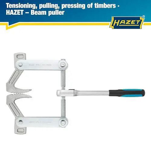 Hazet Beam Puller 1774-1 I Clamps, Pulls And Compresses Timber shown front view with metal clamps and handle