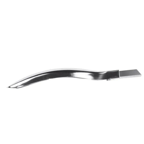 Game Changing Mandoline Slicer For The Kitchen Pro Grade Vegetable Cutter And Potato Slicer Onion Slicer Scallion Cutter Salad Scissors Sharp Stainless Steel Onion Holder Easy To Use Durable And Easy To Clean, shown in a sleek curved design with a silver finish
