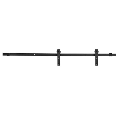 Heavy Duty Dual Deck Sliding Barn Door Kit With Silent Rollers And Track System For Interior Doors In Carbon Steel Construction