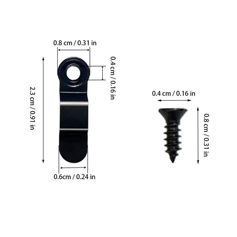 100 Piece Metal Picture Frame Turn Buttons And 100 Black Screws Set For Photo Frames With Transparent Storage Box Easy Access.