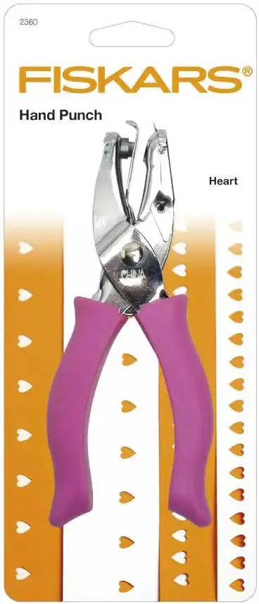 Heart Shape Craft Hole Punch Handheld Paper Punch One Quarter Inch With Cushioned Grip for Scrapbooking Packaging