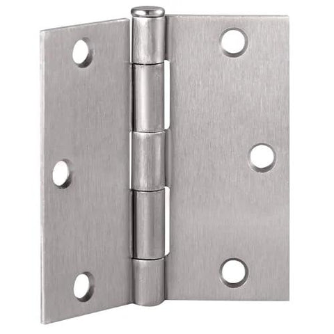 Design House interior door hinge, satin nickel finish, 3.5 x 3.5 in, heavy-duty steel.