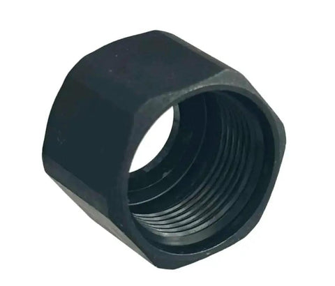 Close-up of black collet nut from 1/4 Inch Collet Nut And Collet Assembly Kit For Die Grinders Replacement Parts Set Fit For 2485-20 2486-20