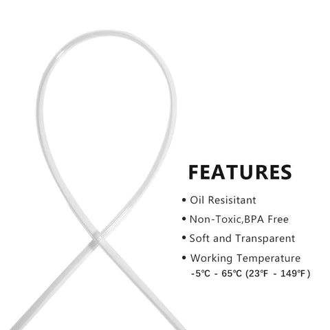 Clear PVC vinyl tubing, 5/8 in ID x 13/16 in OD, soft and transparent, BPA-free, 9.84 ft