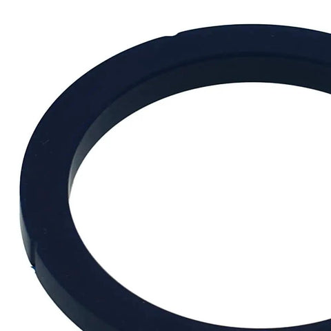 Close-up of black Head Gasket For Espresso Machines 72mm Outer Diameter 58mm Inner Diameter 7mm Thick Food Grade Silicone Seal