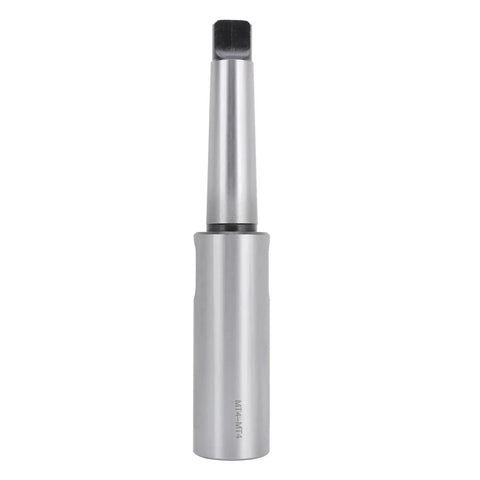 MT4 to MT4 taper drill sleeve adapter, silver metal reducing sleeve for home workshop milling.