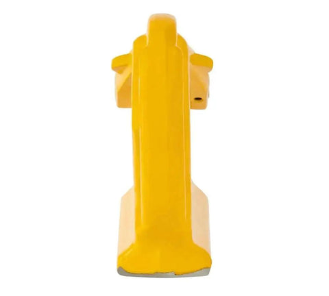 Front view of yellow anchor hook from 4 Pack Weld On Anchor Hooks 2 Ton G80 For Wrecker Crane Tractor Rigging And Lifting 4400 Lbs Working Load Limit