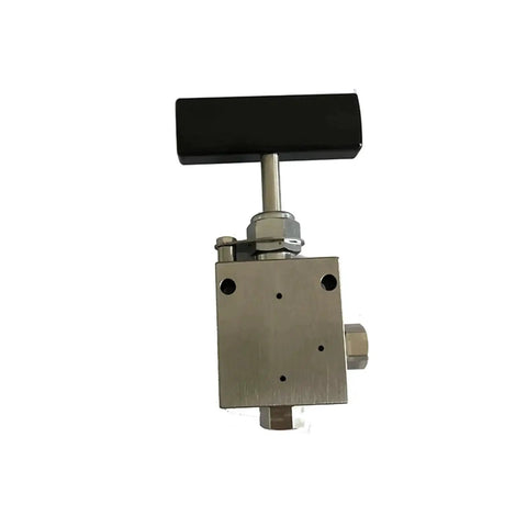 Ultra High Pressure SS316 Hand Operated Needle Valve For Gas And Water, 60,000 PSI, 6/19 Inch Size, Model HS60142, front view