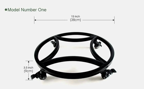 15 Inch Plant Caddy With Wheels Heavy Duty Construction Supports Up To 300 Lbs With Brakes Polyurethane Silent Swivel Casters