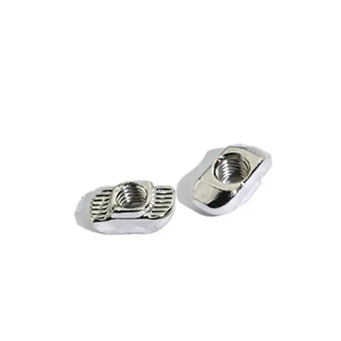 Silver tee nuts from 10 Piece L Shape Corner Brackets For 20x20 Aluminum Profiles 60x60x4mm Heavy Duty Pro Grade Joint Plate Connector Set