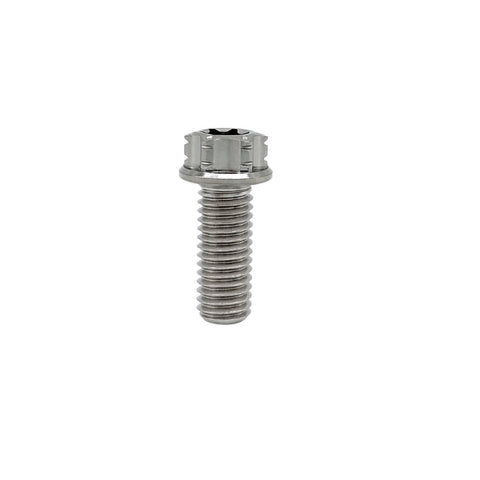 Titanium Motorcycle Bolts Set M6x1.0 Torx Hex Head Titanium Flange Bolts Dual Drive Lightweight Yet Ultra Strong Rustproof Heat Resistant