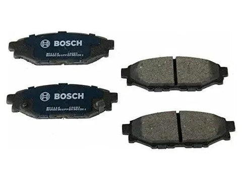 Bosch BC1114 QuietCast rear ceramic brake pad set, four pads, blue-branded friction surfaces