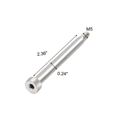 Premium 304 Stainless Steel Hex Socket Shoulder Bolts Set 6mm Shoulder Diameter 60mm Shoulder Length M5 Thread 5 Pack Built For DIY Projects Machinery And Metal Work Heavy Duty Strength