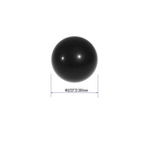 Ceramic bearing ball, Si3N4, 3/32 in (2.381 mm) solid ball, black