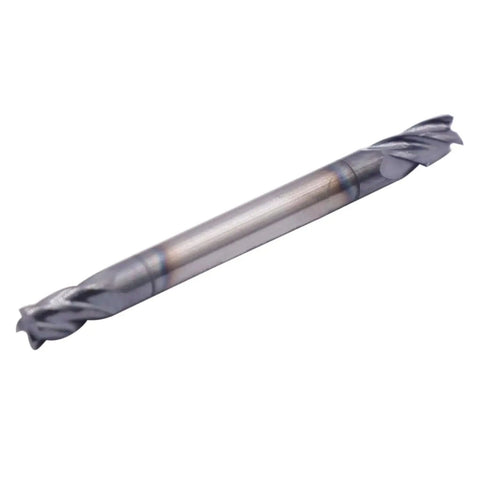 Solid Carbide Square End Mills Set Pro Grade Double End 4 Flute AlTiN Coated 35 Degree Helix One Eighth Inch Cutting Diameter