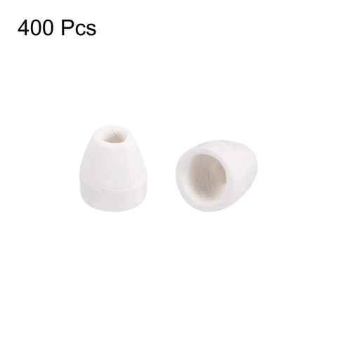 Ceramic insulator beads, 2mm dia tapered porcelain tubes, white ceramic beads, 400 pcs