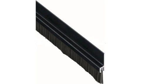 Concealed Brush Seal For Meeting Stile Doors In Dark Bronze With Black Brush Insert, 1 Inch Wide By 84 Inch Length, Slotted Holes For Easy Adjustment, Durable Door Gap Sealing Made In USA By Pemko 085576 18061DNB84